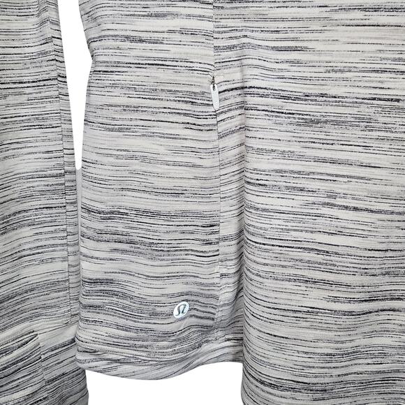 Lululemon Runderful Long Sleeve Space Dye Camo White Silver Spoon Size Small - Picture 6 of 8